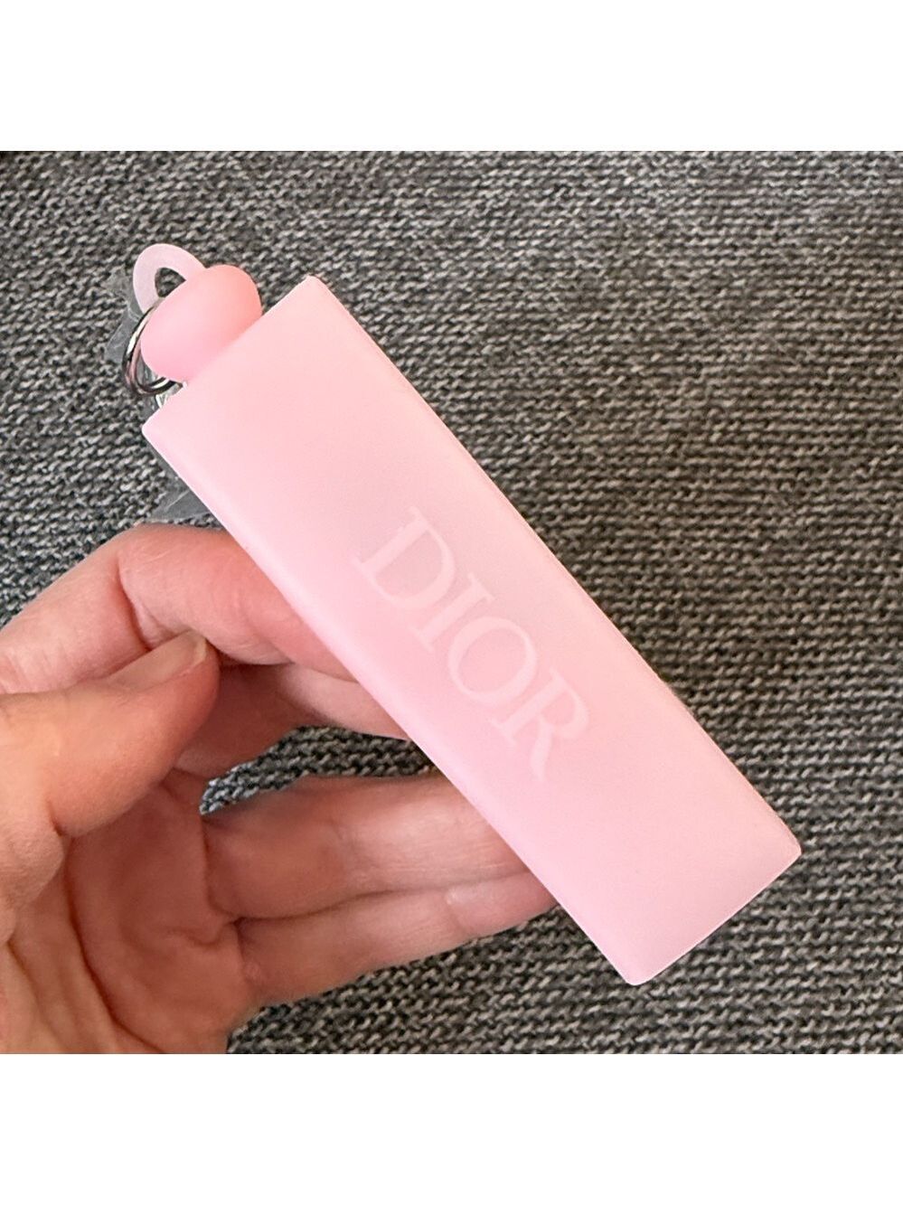 Dior Addict Lip Gloss Star Key Chain Pink Silicone New Authentic - Picture 11 of 17